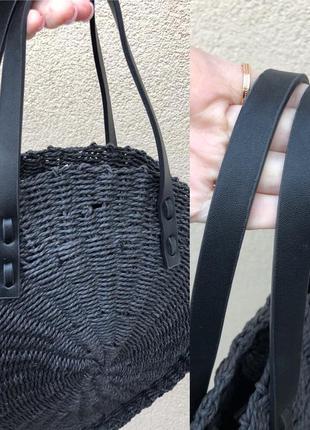 Чорна,плетена сумка,торба,етно,бохо стиль zara9 фото