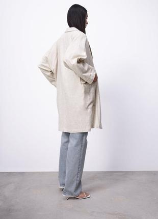 Zara пиджак  из смешанного льна2 фото