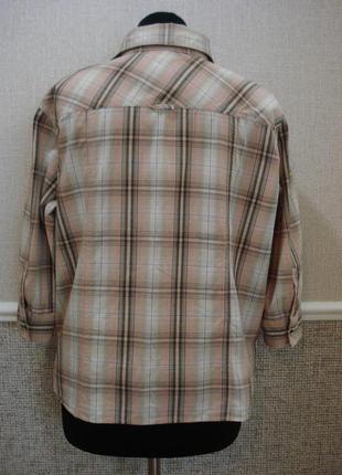 Хлопковая рубашка в клетку с воротником и рукавом 3/4 большого размера 18(xxxl)2 фото