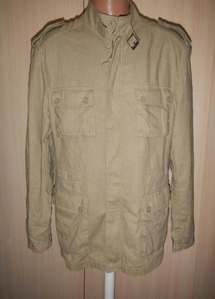 Лляна куртка блейзер жакет zara man p.xl 55% льон, 45% бавовна