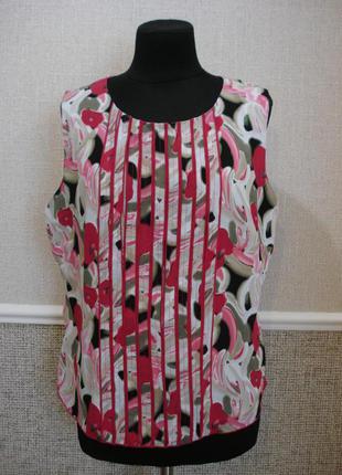 Нарядная блузка без рукавов летняя кофточка большого размера 20(4xl)1 фото