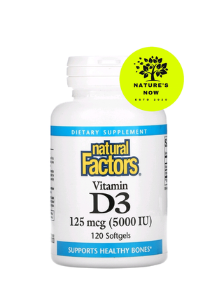 Natural factors витамин д3 / d3 5000 ме - 120 капсул1 фото