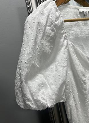 Хлопковая блуза рукава фонарики3 фото