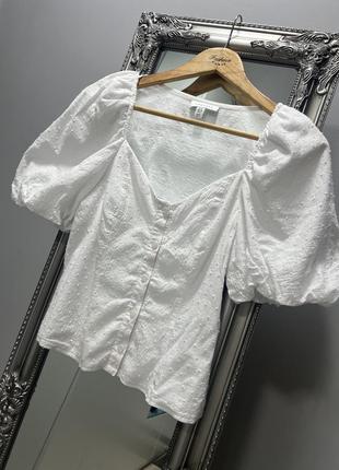 Хлопковая блуза рукава фонарики1 фото