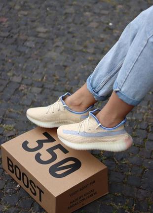 💙adidas yeezy boost 350 v2 linen💙кросівки жіночі адідас ізі 350,бустер 350 кросівки8 фото