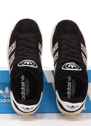 Женские замшевые кроссовки adidas samba black leopard5 фото