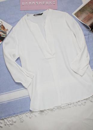 Белая блуза зара хл размер  zara