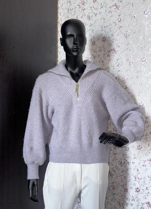 Базовый свитер с модным воротником8 фото