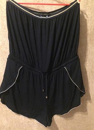 Next комбинезон-шорты без бретелей черный