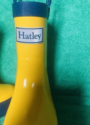 Резиновые  сапоги  hatley yellow & navy  , 14 см5 фото