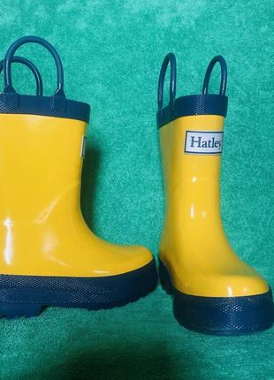 Резиновые  сапоги  hatley yellow & navy  , 14 см