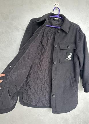 Куртка рубашка трендовая теплая оверсайз брендовая kangol оригинал