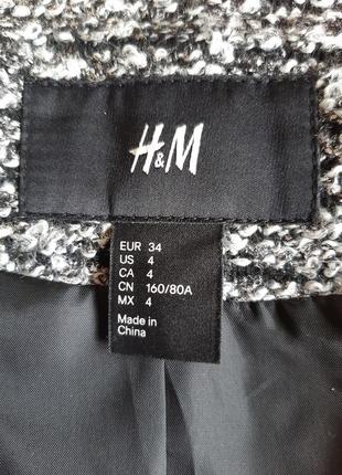 Стильна твідова косуха куртка/женская твидовая косуха жакет h&m8 фото