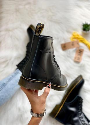 Ботинки dr. martens 1460 black черный цвет кожаные без меха (36-41)💜10 фото