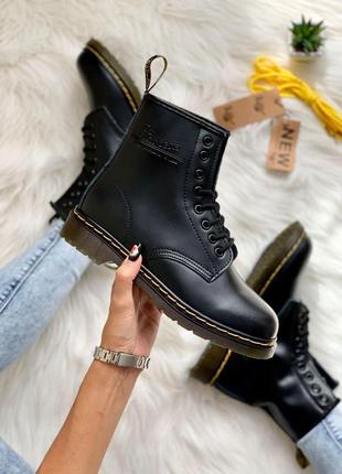 Ботинки dr. martens 1460 black черный цвет кожаные без меха (36-41)💜2 фото