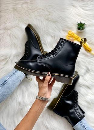 Ботинки dr. martens 1460 black черный цвет кожаные без меха (36-41)💜5 фото