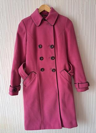 Стильное розовое пальто3 фото