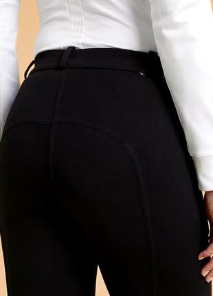 Трикотажные стрейчевые брюки fouganza черного цвета5 фото