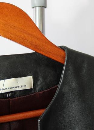 Дизайнерская кожаная куртка / жакет amanda wakeley 100 % натуральная кожа3 фото