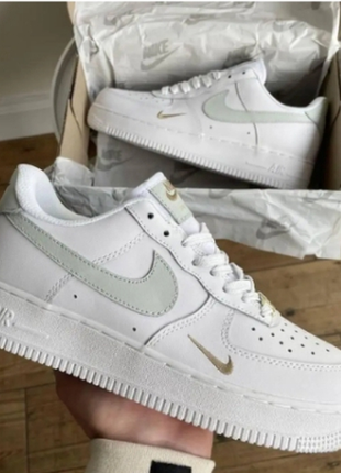 Кросівки жіночі nike air force  1 mini swoosh mint,весняні жіночі кросівки найк alp форс 1