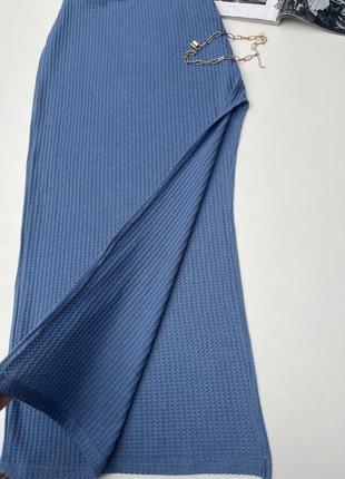 Длинная юбка с высоким разрезом2 фото