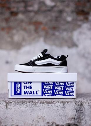 Стильные и удобные кеды vans knu skool black white2 фото