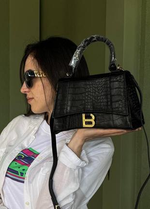 Женская сумка balenciaga hourglass bag croco9 фото