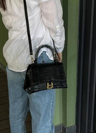 Женская сумка balenciaga hourglass bag croco5 фото