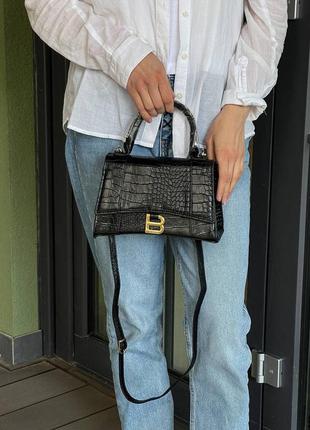 Женская сумка balenciaga hourglass bag croco7 фото