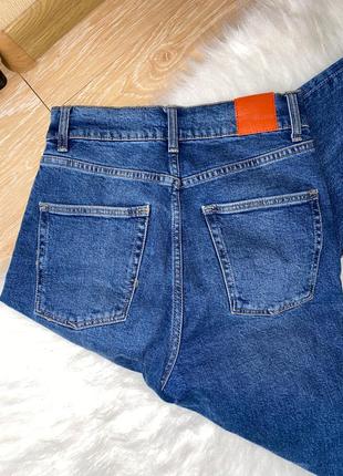 Базовые прямые синие джинсы зара высокая посадка 👖 34-36 zara s3 фото