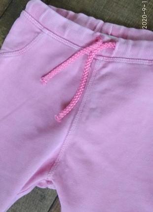 Штаны брюки спортивные розовые 1½-2года 92-98см3 фото