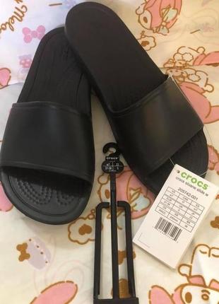 Крокс шлепанцы черные crocs sloane slide women black croslite4 фото