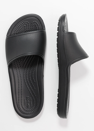 Крокс шлепанцы черные crocs sloane slide women black croslite8 фото