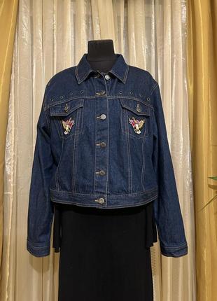 Куртка джинсовая винтаж рок-н-ролл