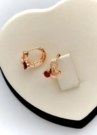 Детские серьги-кольца xuping m&l (медицинское золото)