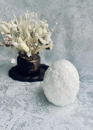 Свічка «яйце в квіти»2 фото