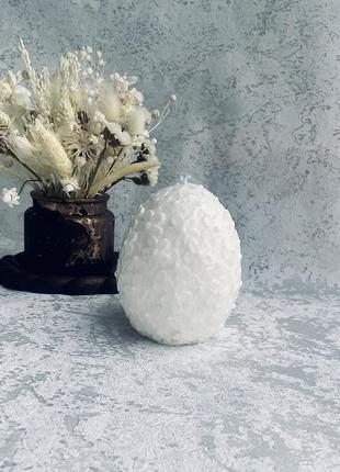 Свічка «яйце в квіти»3 фото