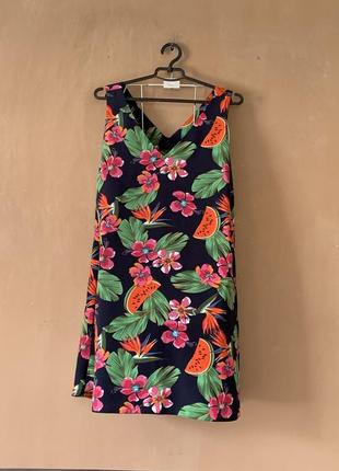 Платье платье сарафан в цветы хорошенький размер 50 52 papaya4 фото