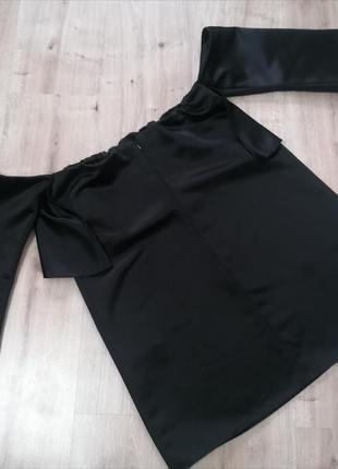 Нова блуза сорочка топ з відкритими плечима від zara woman,  l6 фото