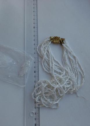 Ожерелье на реставрацию, сатиновый бисер, чехия