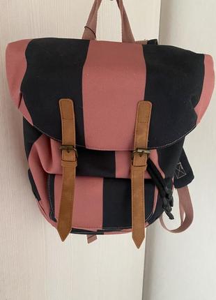 Molo strapped backpack oil blush stripe