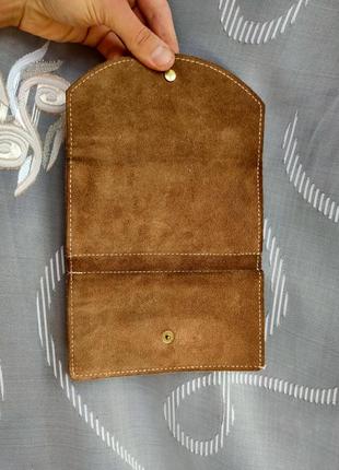 Красивый винтажный замшевый кошелек женский раскладной9 фото