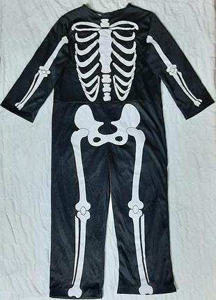 Карнавальный новогодний костюм скелет на хеллоуин