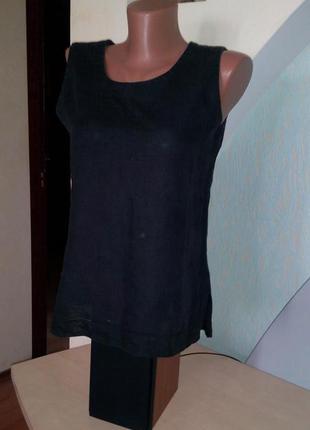 Чорна блуза льняна від ks. selection