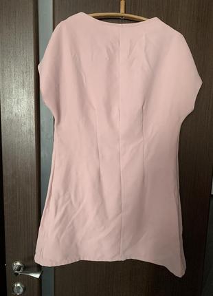Платье розовое пудровое в стиле оверсайз  s-m4 фото