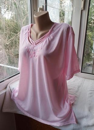 Коттоновая блуза блузка футболка большого размера батал6 фото