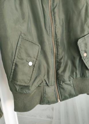 Бомбер оливковый, бомбер  зеленый . размер м , курточка олива8 фото
