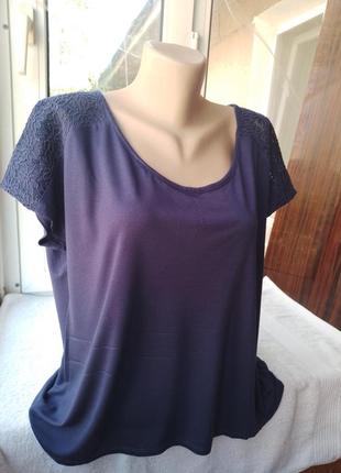 Брендовая вискозная блуза блузка футболка большого размера батал4 фото