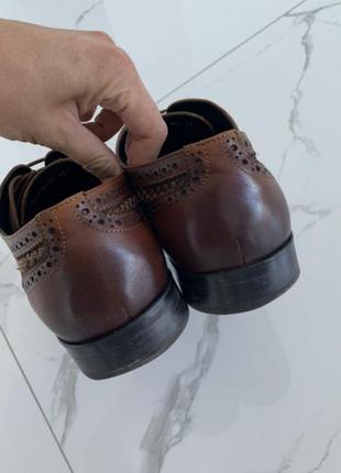Кожаные коричневые туфли (броги, лоферы, оксфорды) vito rossi2 фото