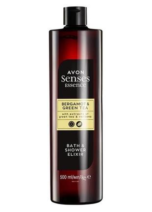 Avon senses essence 2-в-1 засіб для прийняття ванни і душу «бергамот і зелений чай» 500мл2 фото